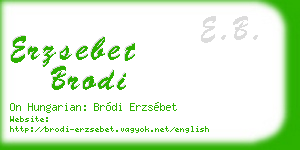 erzsebet brodi business card