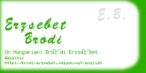 erzsebet brodi business card